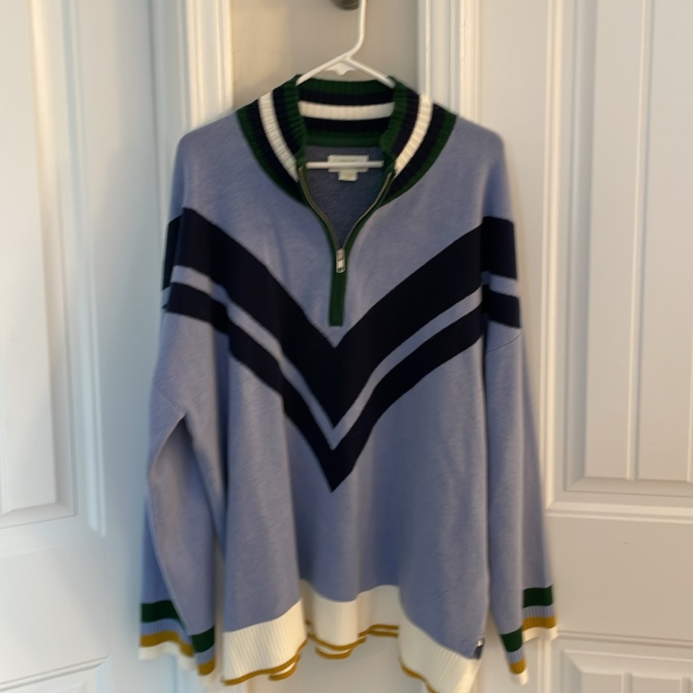 Anthropologie Maeve varsity pullover sweater